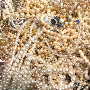 1 Pound Faux Pearl Jewelry Wear Repair Repurpose